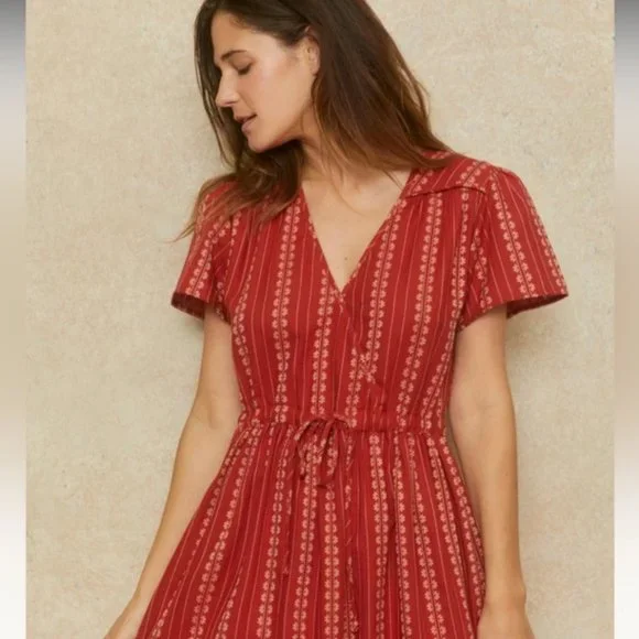 Christy Dawn “Dawn Dress” in Hibiscus Zinnia Stripe - Picture 6 of 10